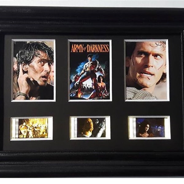 ARMY OF DARKNESS Trio Framed Movie Film Cell Memorabilia - Complements poster movie book fan hollywood