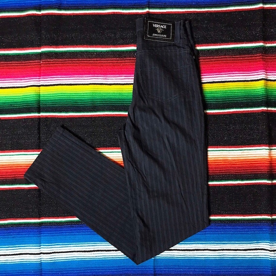 Vintage Black Pinstripe Versace Jeans