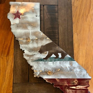 Personalized California Wood Sign | wood wall decor | home wall decor | handmade | gift | Cali