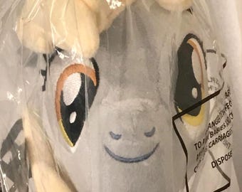 Derpy Hooves Plush: 11" My Little Pony Doll, Custom Stitch Work