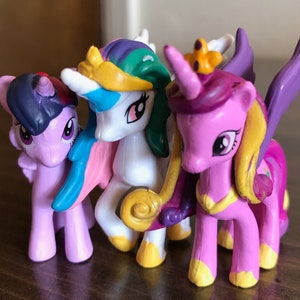 My Little Pony CAKE TOPPER Rainbow Dash Princess Celestia Cadance 12 Figure  Set Birthday Party Cupcakes Mini Figurines * FAST Shipping * Toy Doll Set