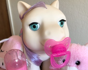 Vintage G1 My Little Pony Soft Sleepy Newborn HUSHABYE - Super Rare, HTF, Blinking Eyes, w/ Original Outfit, Gorgeous Restoration