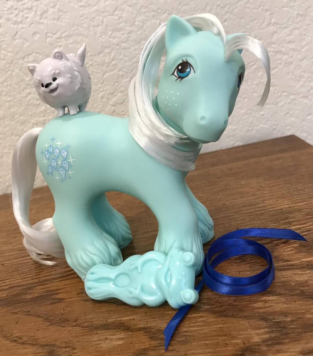 Restored G1 My Little Pony Ice Crystal Mountain Boy: Frog Brush