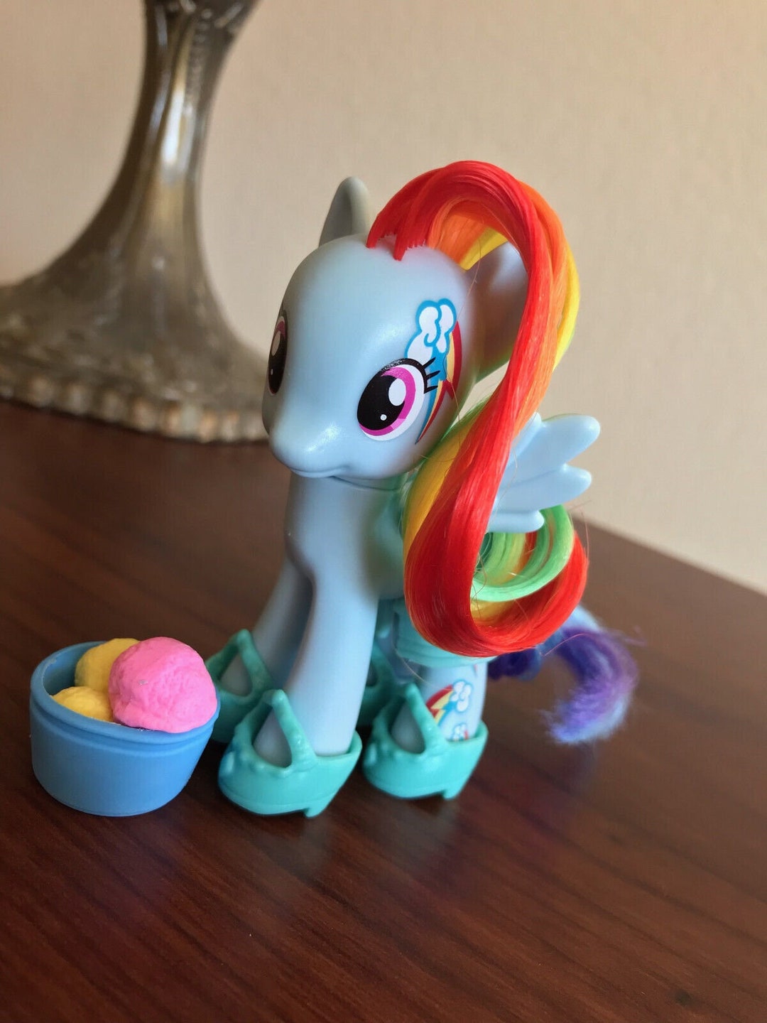 My Little Pony G4 Water Cuties rainbow dash Figure glitter filled wings