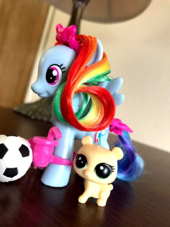 My Little Pony G4 Water Cuties rainbow dash Figure glitter filled wings