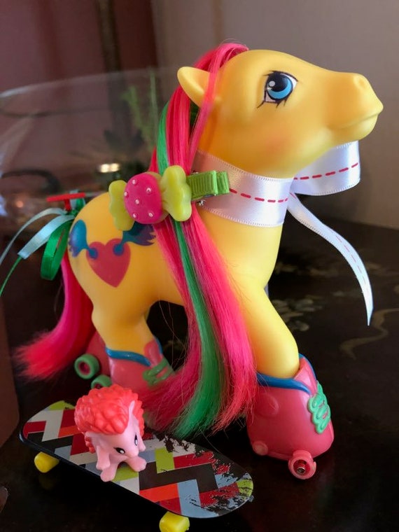 Vintage G1 My Little Pony Jazzie Rollerskate Pony Roller Etsy