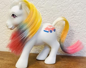 Vintage G1 My Little Pony DADDY BERRYTOWN - French Nirvana, Patent Pending Variant, Rainbow Hair, Restored