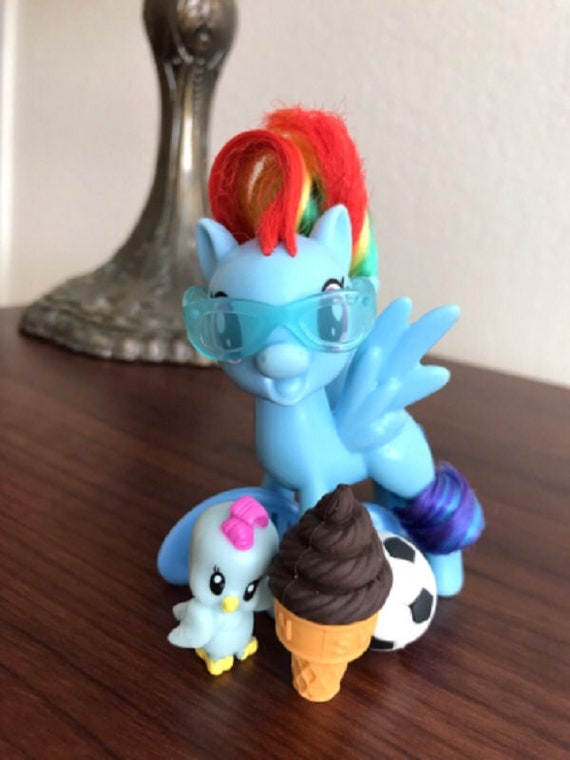 My Little Pony G4 Water Cuties rainbow dash Figure glitter filled wings