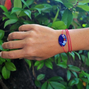 JEWELRY  Handmade Enamel Copper Bracelet Evil Eye Enamel Copper Bracelet For Women Enamel Bracelet Charms