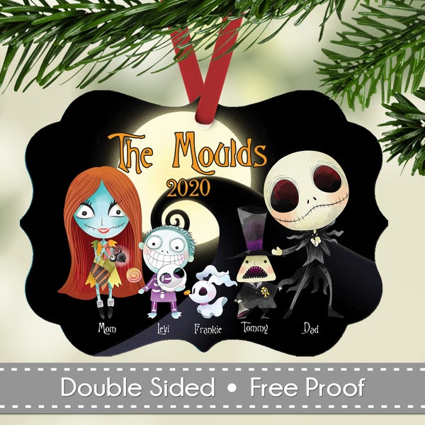 Nightmare Before Christmas Family Personalized Ornament 2