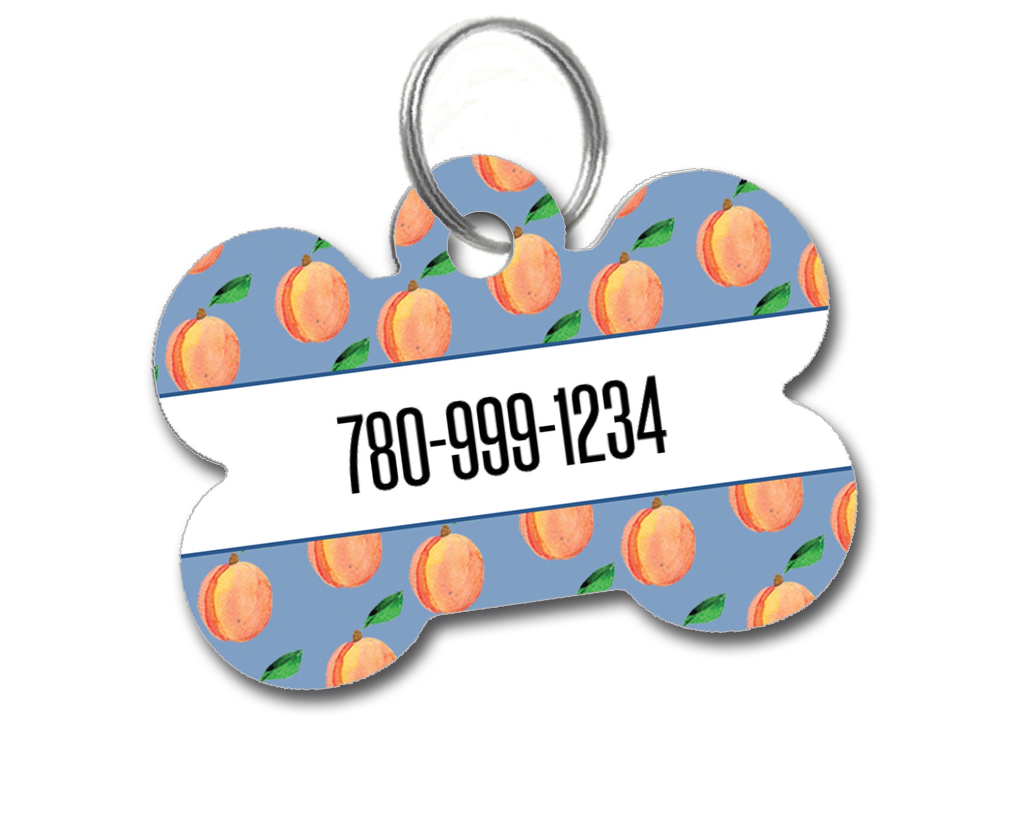 Peach shaped top dog tag
