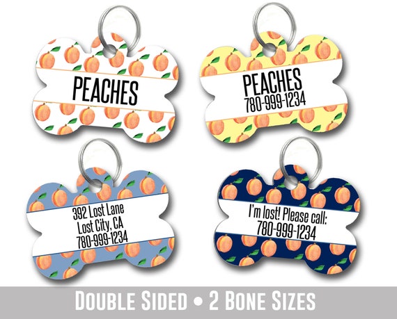 Peach shaped dog tag Clearance