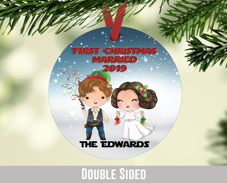 Star Wars First Christmas Personalized Married Ornament