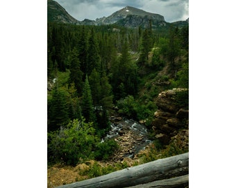 Rocky Mountain National Park - Mountains - River - Stream - Color - Vertical