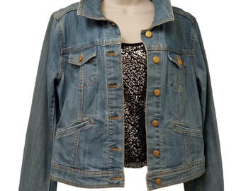 Vintage Y2k H & M Light Blue Jeans Jacket Womens VFG