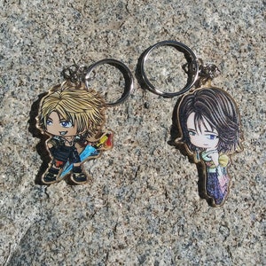 Final Fantasy X - Tidus and Yuna Charm Keychains