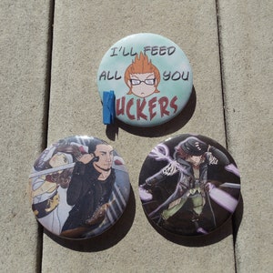 Final Fantasy XV & IX - Ignis Cor Beatrix Ardyn 3" Round Buttons