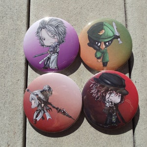 Final Fantasy XV - Ravus Aranea Ardyn Kenny Crow 3&quot; Round Buttons