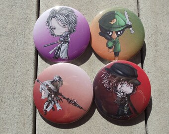Final Fantasy XV - Ravus Aranea Ardyn Kenny Crow 3" Round Buttons