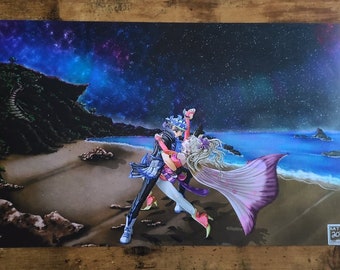 Final Fantasy VI - Locke Cole and Terra Branford Print - 8.5x11, 11x17, 12x18 Holo