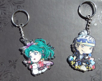 Final Fantasy VI - Locke, Terra/Tina, and Celes Charms Keychains
