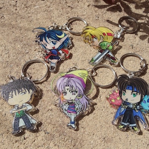 Star Ocean 2/Second Story/Second Evolution/EX - Claude, Rena, Ashton, Celine, and Bowman Charms Keychains