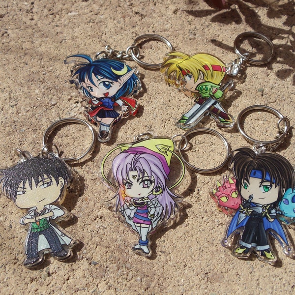 Star Ocean 2/Second Story/Second Evolution/EX - Claude, Rena, Ashton, Celine, and Bowman Charms Keychains