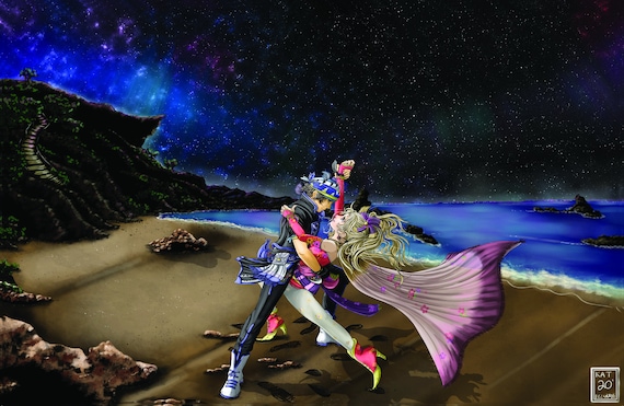 Final Fantasy VI - Locke Cole and Terra Branford Print - 8.5x11