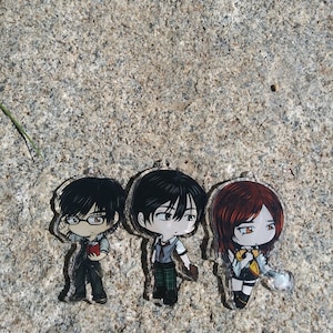 Fatal Frame V Maiden of Black Water - Ren Hojo, Rui Kagamiya, Yuri Kozukata Charm Chaveiros