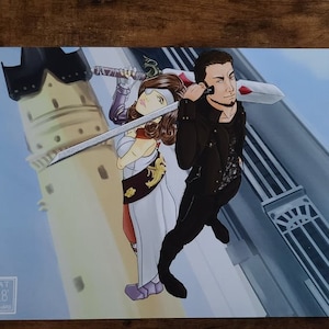 Final Fantasy XV and IX Crossover - Beatrix and Cor Leonis 8.5x11 Print