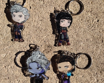 Baldur's Gate 3 - Astarion, Gale, Shadowheart, and Minthara Charms Keychains