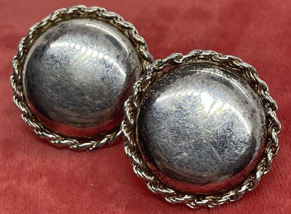 Vintage Sterling Silver Earrings 925 Italy - image 3
