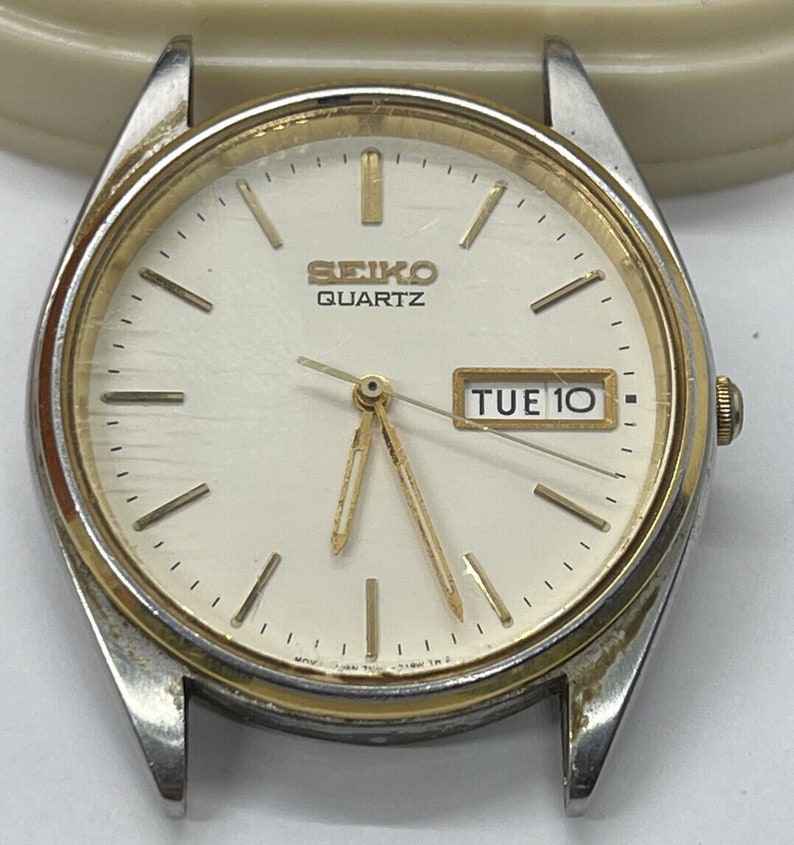 Vintage Seiko 7N43 7A50 Quartz Watch Stainless Steel Head Only Etsy