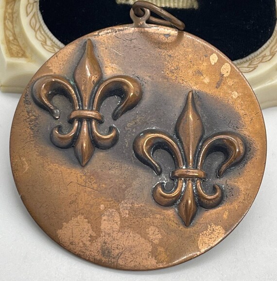 Vtg Rebajes Necklace Pendant Signed Copper Modern… - image 5
