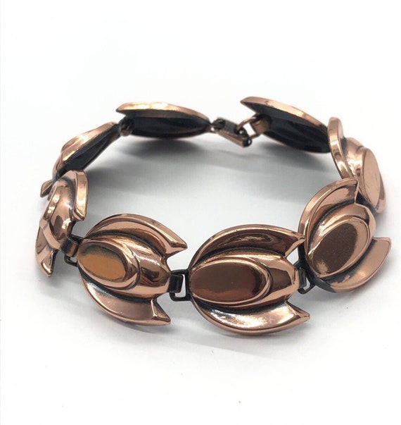 Vintage Bracelet Signed Renoir Copper Modernist Mi