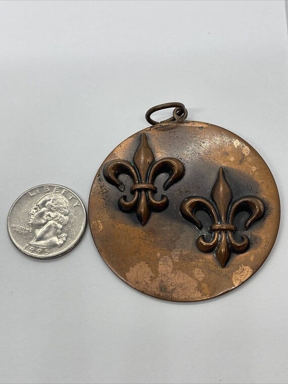 Vtg Rebajes Necklace Pendant Signed Copper Modern… - image 6