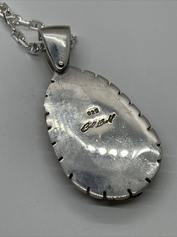 18k Gold & Sterling Silver Necklace Pendant Huge … - image 6