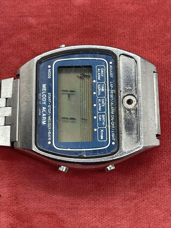 RARE Vintage 1980 Casio H104 Digital Melody Alarm Wat… Gem