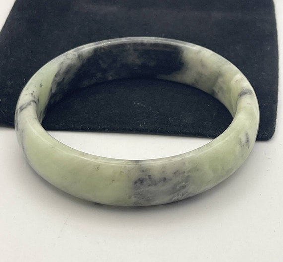 280ct Jade Bangle Vintage Jadeite Carved Bracelet… - image 5