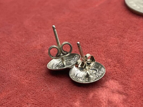 Vintage Sterling Silver Earrings 925 Kokopelli Fl… - image 3
