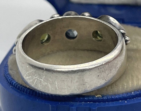 Vintage Sterling Silver Ring 925 Size 8.25 Topaz … - image 7