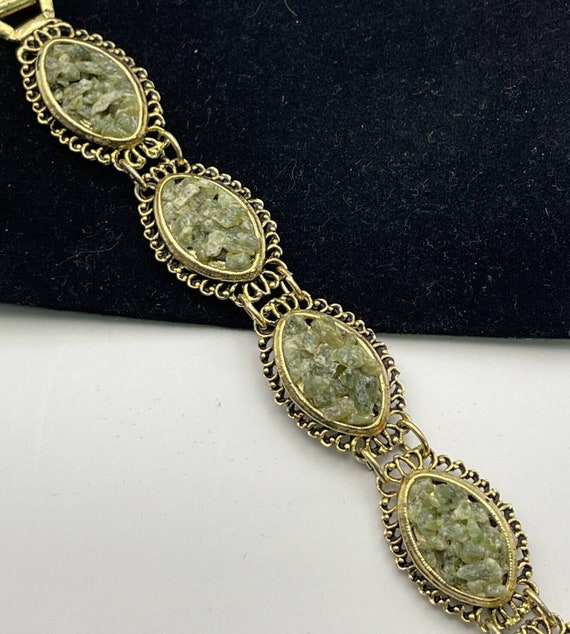 CENTURY Signed Jade Vintage Jadeite Bracelet Esta… - image 1