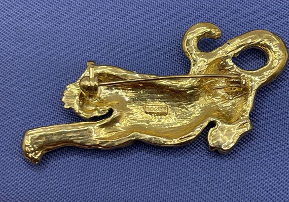 Vintage Brooch Pin Signed Roman Cat Jaguar Panthe… - image 4
