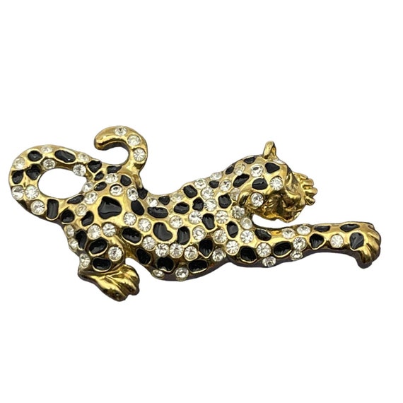Vintage Brooch Pin Signed Roman Cat Jaguar Panthe… - image 1