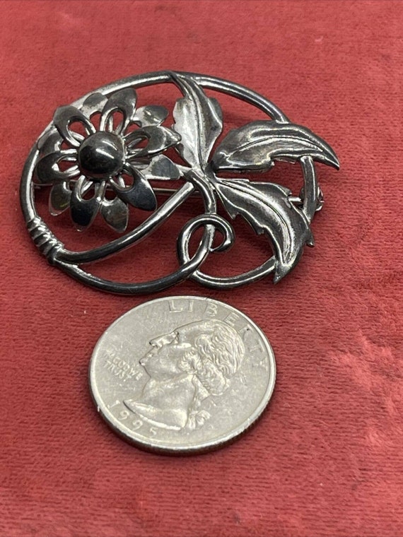 Vintage Sterling Silver Brooch Pin 925 W.E. Richa… - image 6