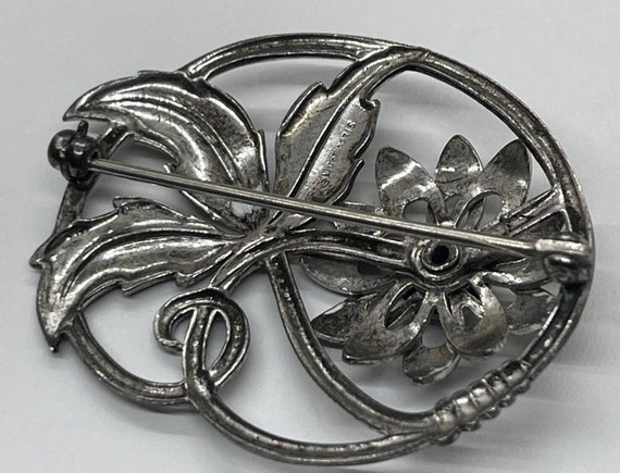 Vintage Sterling Silver Brooch Pin 925 W.E. Richa… - image 4
