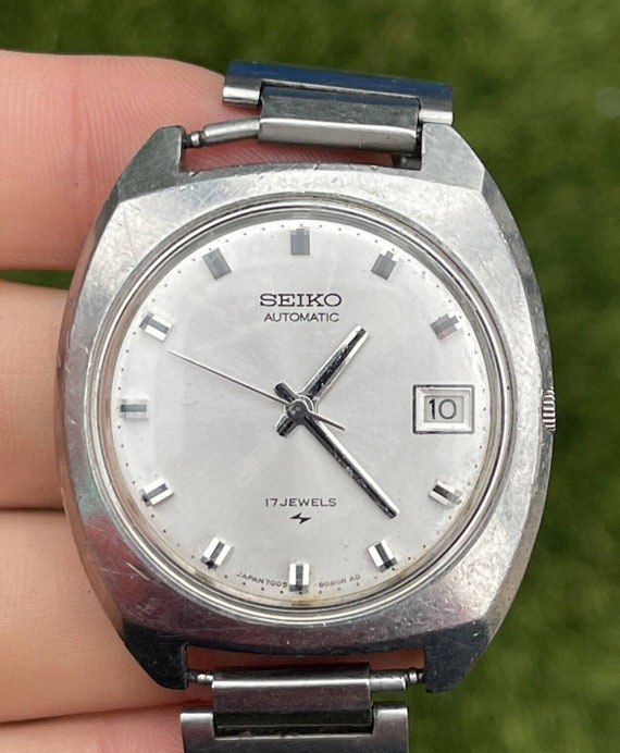 Vintage Seiko Men’s 17 Jewel Automatic Watch 7005… - image 2