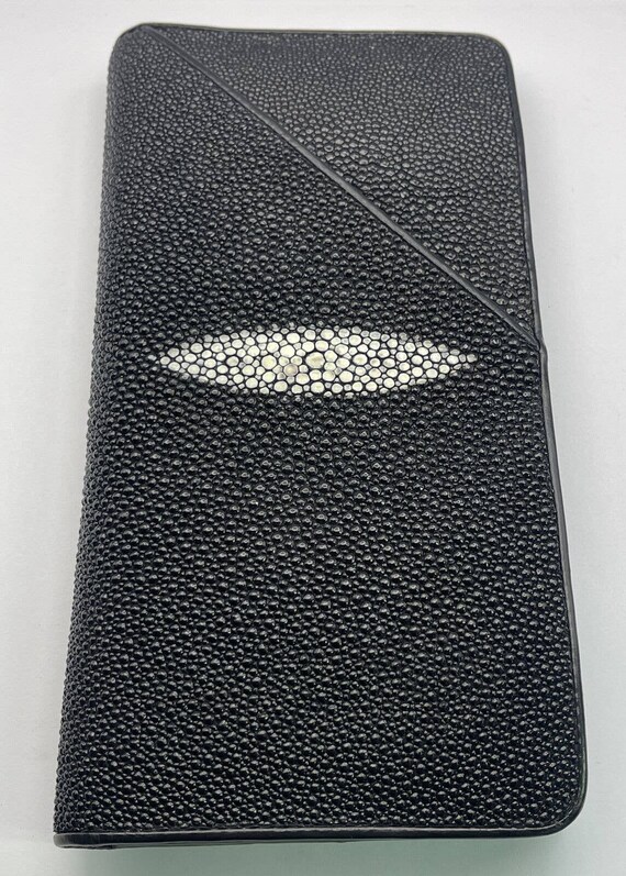 Vintage Croton Black Stingray Leather Zip Around W