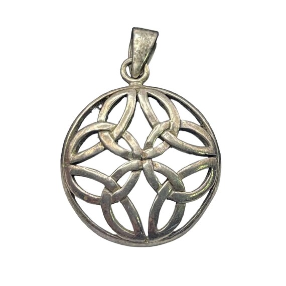 Vintage Estate Sterling Silver Pendant Celtic Kno… - image 1