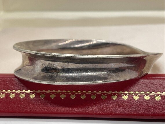 Vintage Sterling Silver Bracelet 925 Bangle 7.5” … - image 7
